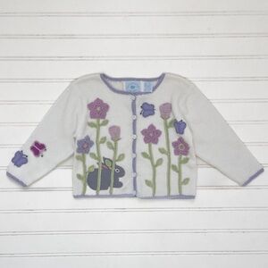 HARTSTRINGS NWOT Stunning Embroidered Crochet Appliqué Heirloom Cardigan